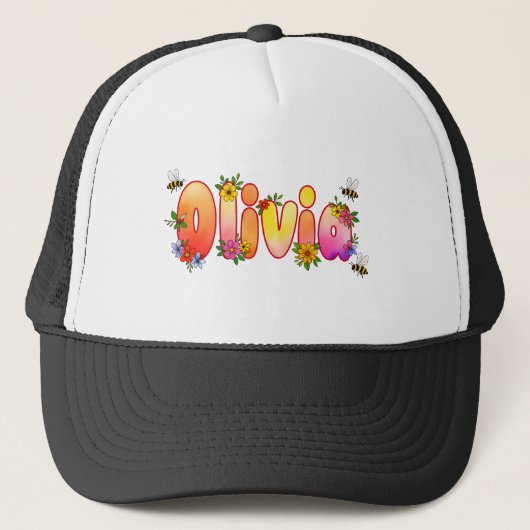 Olivia - personalised hats for her キャップ (正面)