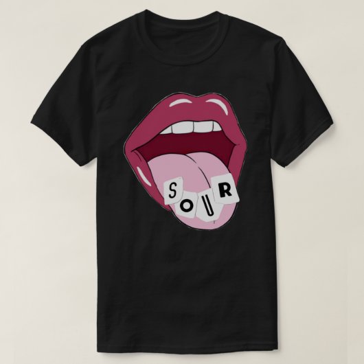 Olivia Rodrigo Sour Sticker.png Tシャツ (デザイン正面)