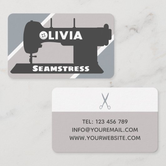Olivia Seamstress名刺 名刺 (正面/裏面)
