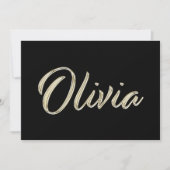 Olivia white gold Handwriting Karte カード (正面)