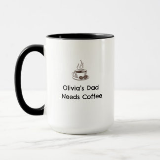 Olivia's Dad | Custom Name Parent Gift マグカップ