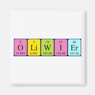 Oliwier周期表名磁石 マグネット