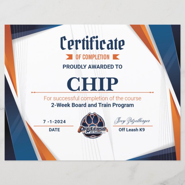 OLK9認定証#2 (正面)