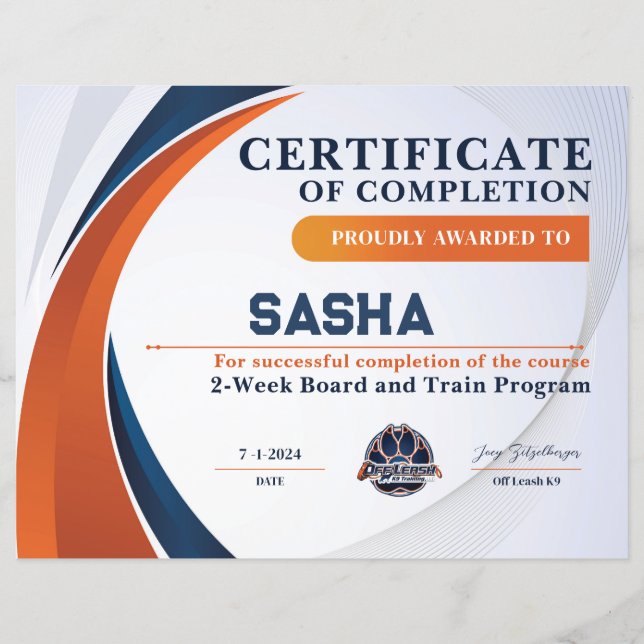 OLK9認定証#6 (正面)