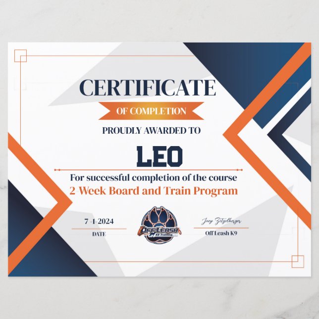 OLK9認定証#7 (正面)