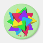OLLIE ~ POLYHEDRA ~ MULTICOLOURED ~ マグネット (正面)