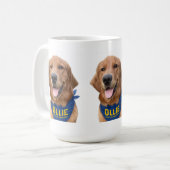 Ollie the Lucky Dog Photo Mug コーヒーマグカップ (正面左)