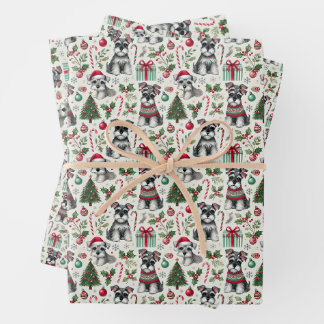 Ollie the sweet mini Schnauzer wrapping paper ラッピングペーパーシート