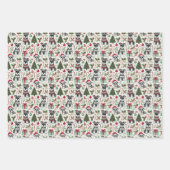 Ollie the sweet mini Schnauzer wrapping paper ラッピングペーパーシート (正面)