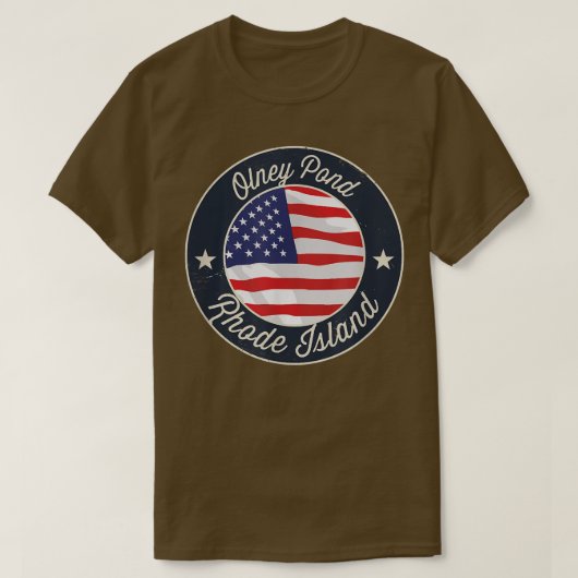 Olney Pond - Patriotic Rhode Island Souvenir T-Shi Tシャツ (デザイン正面)