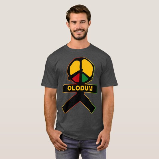 OLODUMビートItピアノ平和アンチ戦争 Tシャツ (正面フル)