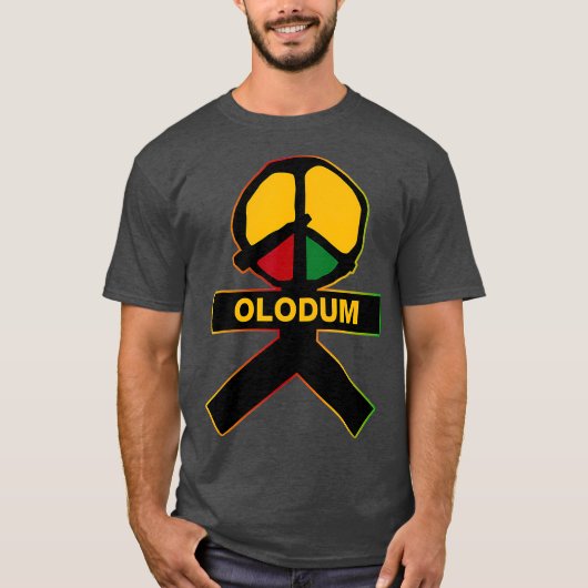 OLODUMビートItピアノ平和アンチ戦争 Tシャツ (正面)