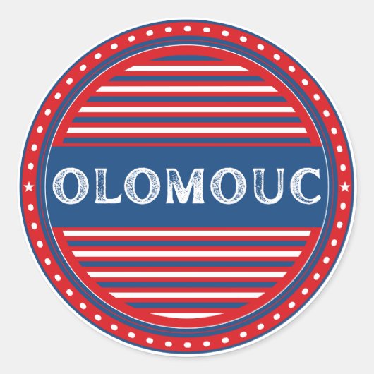 Olomouc City Pride Emblem – Czech Identity ラウンドシール (正面)