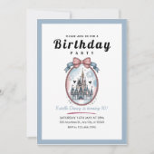 olorful Rainbow Castle Girls 10th Birthday Invitat 招待状 (正面)