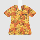 Olowaluのハイビスカスのハワイの迷彩柄のアロハワイシャツ オーナメント (正面)