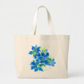 Olowaluのハイビスカスのハワイの迷彩柄のトート ラージトートバッグ (正面)