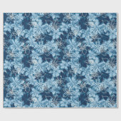 Olowaluのハイビスカスのハワイアンの迷彩柄 ラッピングペーパー (フラット)