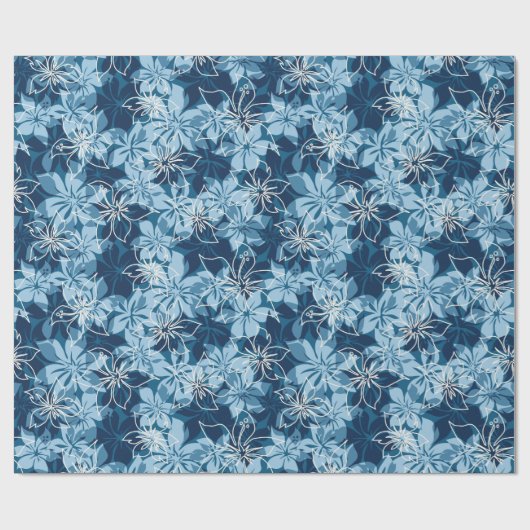 Olowaluのハイビスカスのハワイアンの迷彩柄 ラッピングペーパー (フラット)