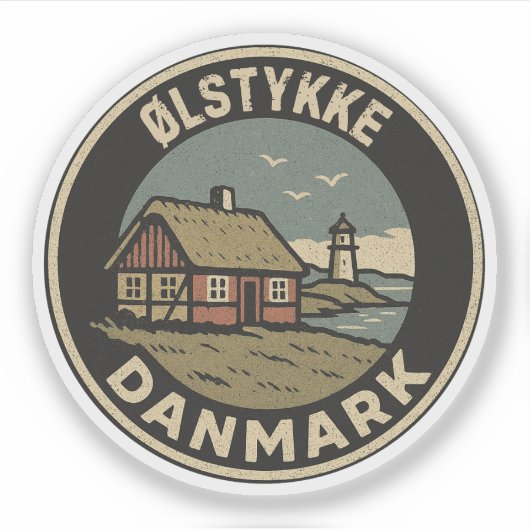 Ølstykke、デンマーク Danmark  シール (正面)