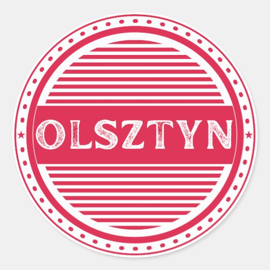 Olsztyn City Pride Emblem – Polish Identity ラウンドシール (正面)