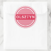 Olsztyn City Pride Emblem – Polish Identity ラウンドシール (バッグ)