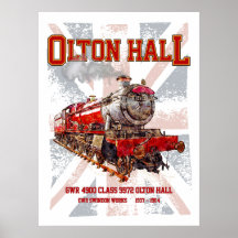 Olton Hall Vintage Steam Train English Locomotive 