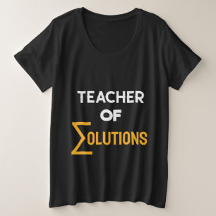 ∑olutionsの教師 代数 数学教師 プラスサイズTシャツ