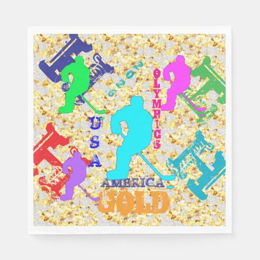 OLYMPIC HOCKEY スタンダードランチョンナプキン (正面)