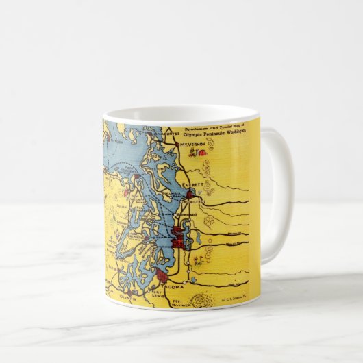 Olympic National Park Mug コーヒーマグカップ (正面右)