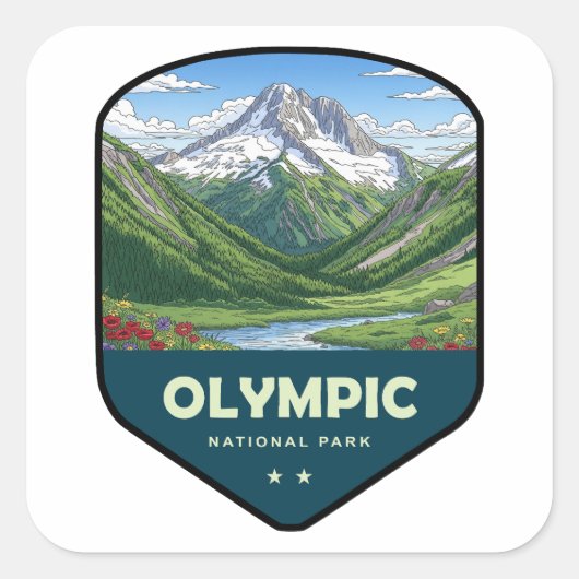 Olympic National Park Shield スクエアシール (正面)
