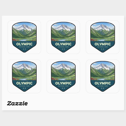 Olympic National Park Shield スクエアシール (シート)