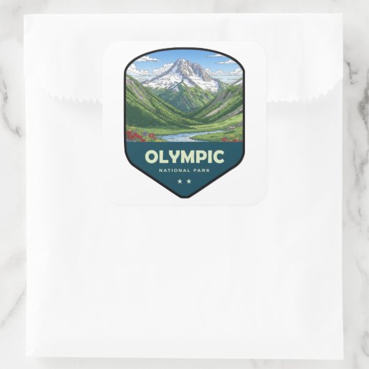 Olympic National Park Shield スクエアシール (バッグ)