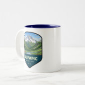 Olympic National Park Shield ツートーンマグカップ (正面左)
