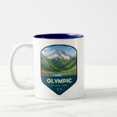 Olympic National Park Shield ツートーンマグカップ (左)