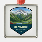 Olympic National Park Shield メタルオーナメント (正面)