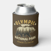 Olympic National Park Vintage Forest Landscape 缶クーラー (缶正面)