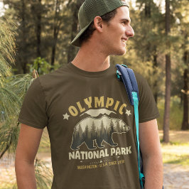 Olympic National Park Vintage Forest Landscape Tシャツ