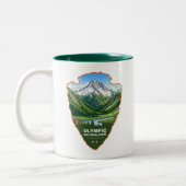 Olympic National Park Washington Arrowhead ツートーンマグカップ (左)