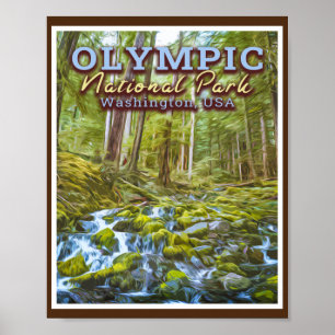 OLYMPIC NATIONAL PARK - WASHINGTON UNITED STATES ポスター