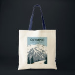 Olympic National Park Washington Vintage  トートバッグ<br><div class="desc">Olympic vector artwork design. The park sprawls across several different ecosystems,  from the dramatic peaks of the Olympic Mountains to old-growth forests.</div>