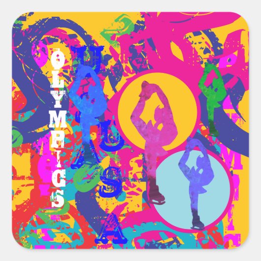 OLYMPIC SKATING  スクエアシール (正面)