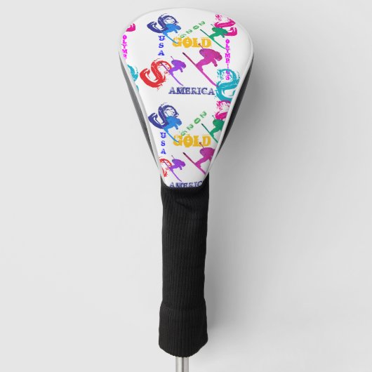 OLYMPIC SKIING ゴルフヘッドカバー (正面)