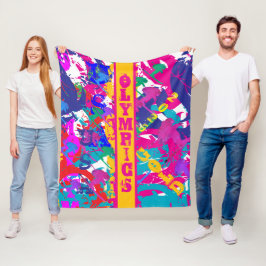 OLYMPIC SKIING フリースブランケット