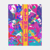 OLYMPIC SKIING フリースブランケット (正面)