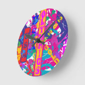 OLYMPIC SKIING ラウンド壁時計 (傾斜)