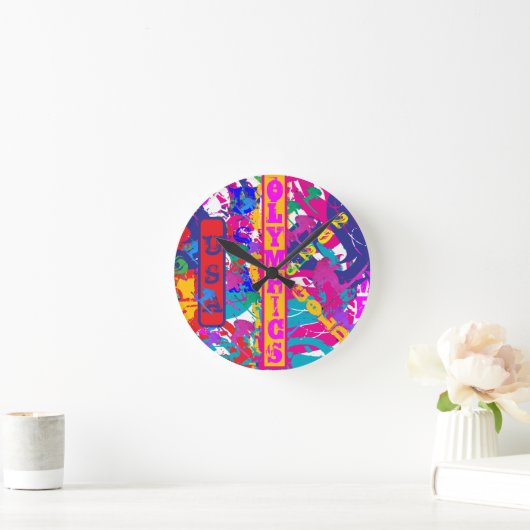 OLYMPIC SKIING ラウンド壁時計 (ホーム)