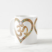 OMで集中するハート コーヒーマグカップ (正面左)