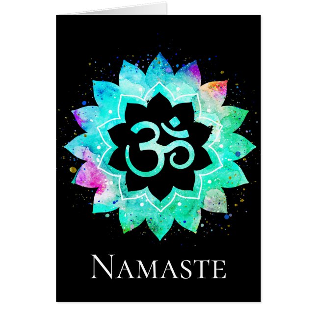 *~* OMのオウムの記号の精神的なはすの花の曼荼羅 (正面)