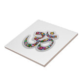 Omのオームのオウムのナマステのヨガの記号 タイル (側面)