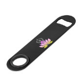 OMのナマステの精神的なはすの花のヨガの姿勢 スピード栓抜き (正面アングル)